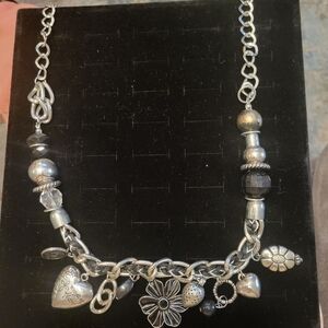 Silver Charm Necklace 22.5in
